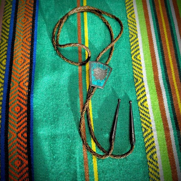 Handmade in Mexico Other - VINTAGE Mexican Sterling & Malachite Bolo Tie